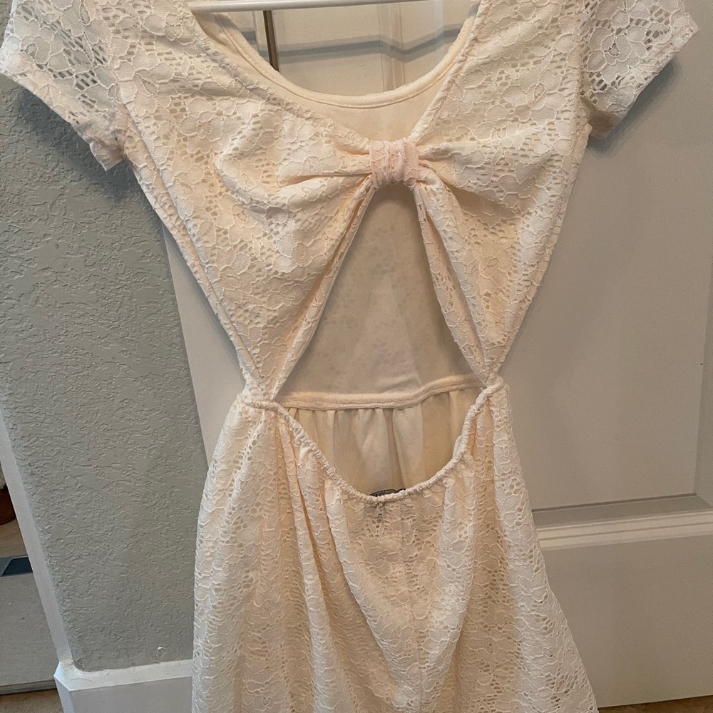 Cream mini dress